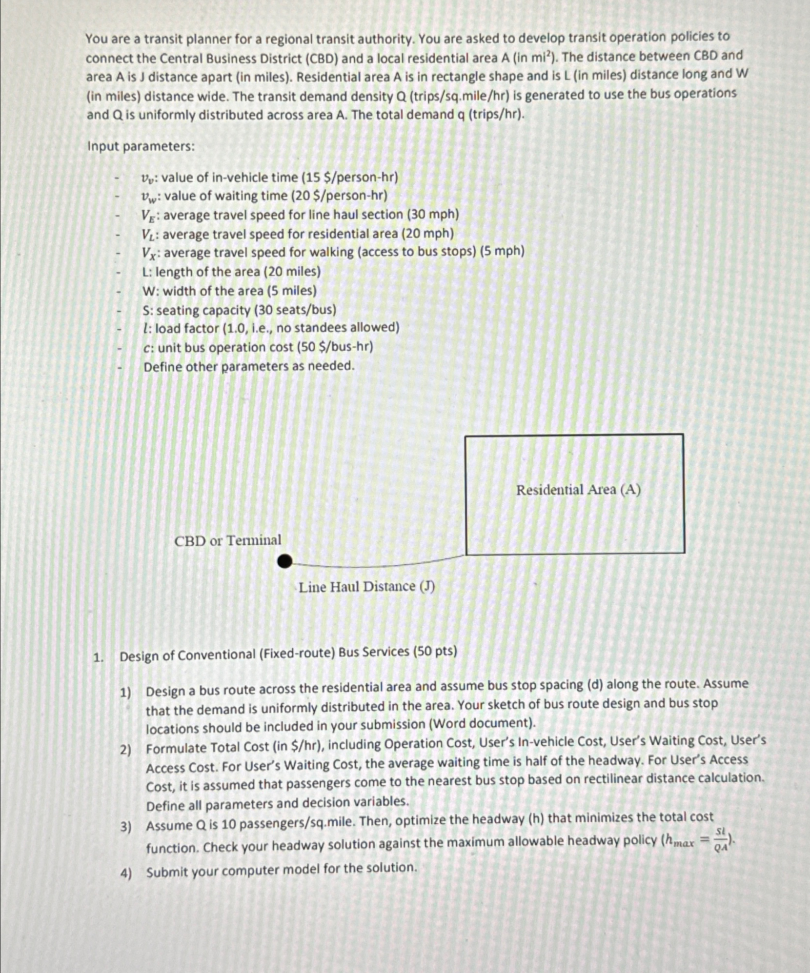 You are a transit planner for a regional transit