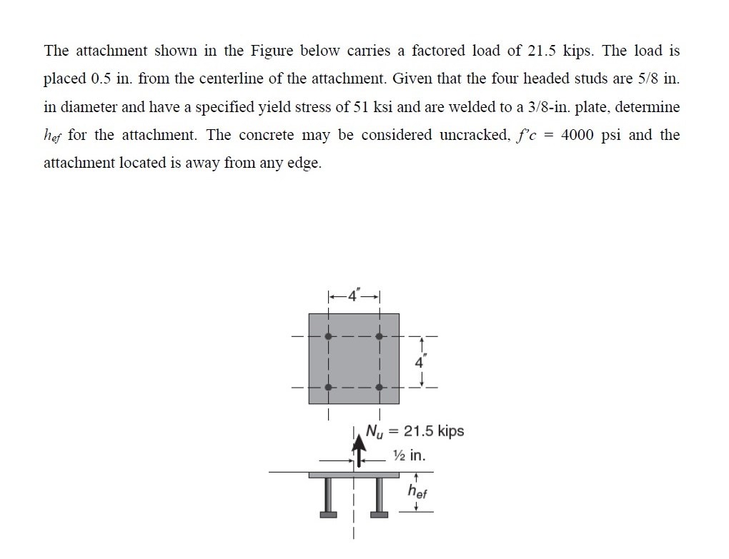 The attachment shown in the Figure below carries