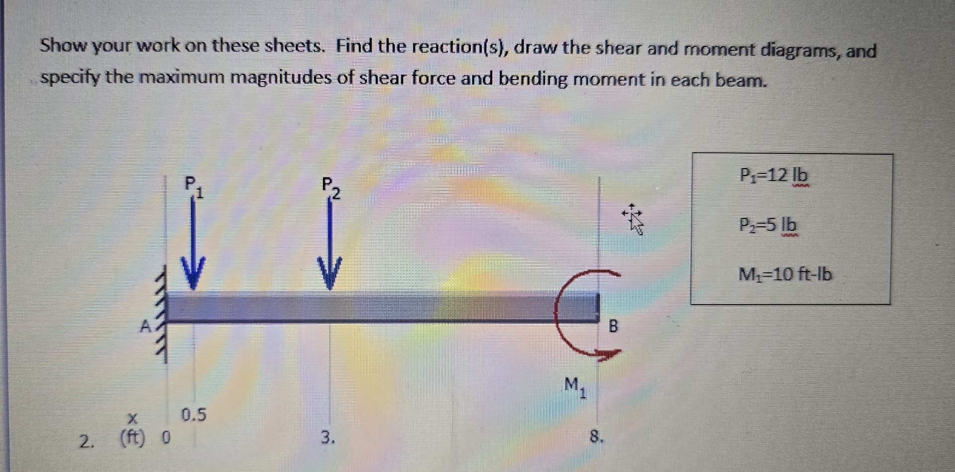 Show your work on these sheets. Find the reaction