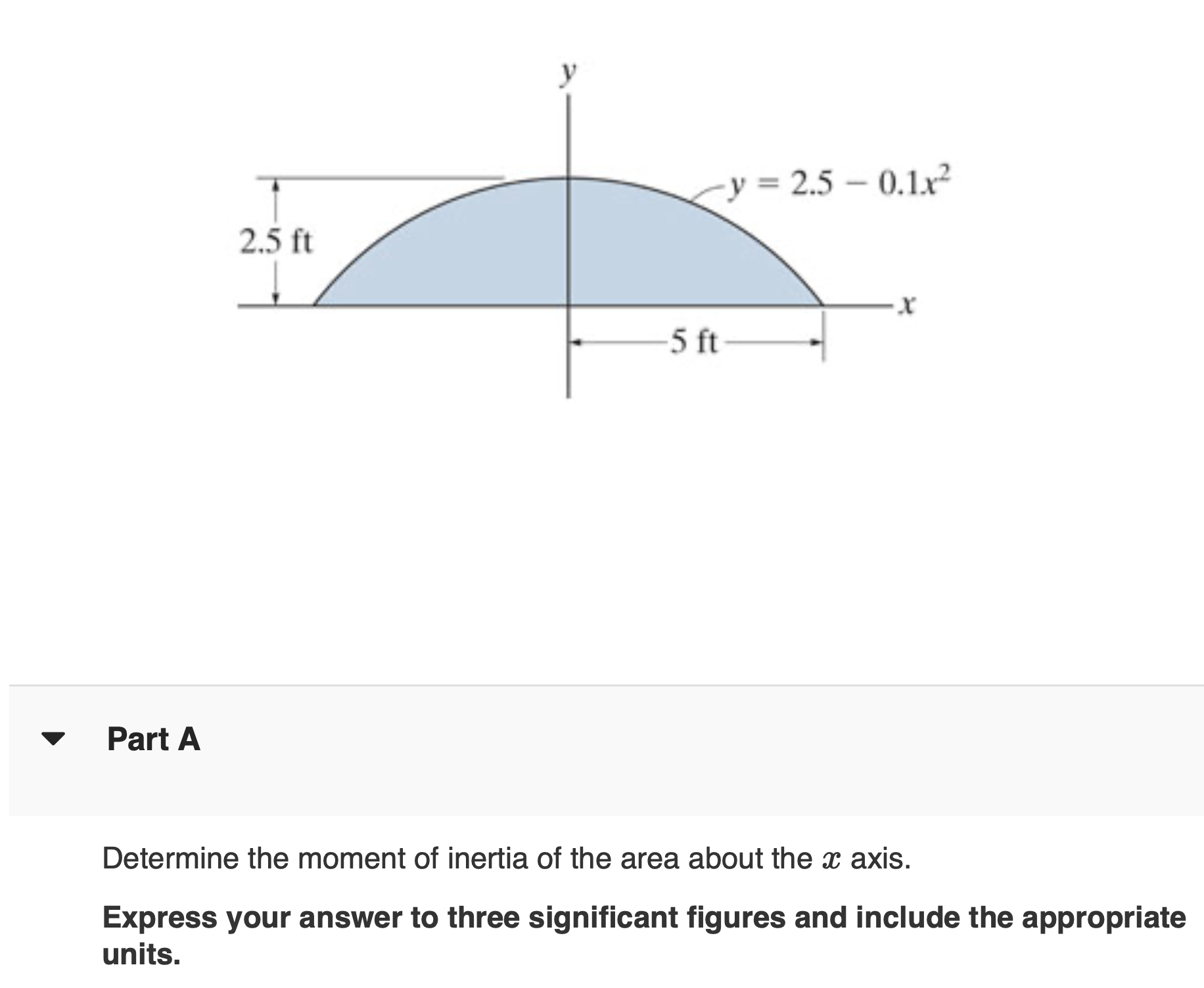 - - - Determine the moment of inertia of the area