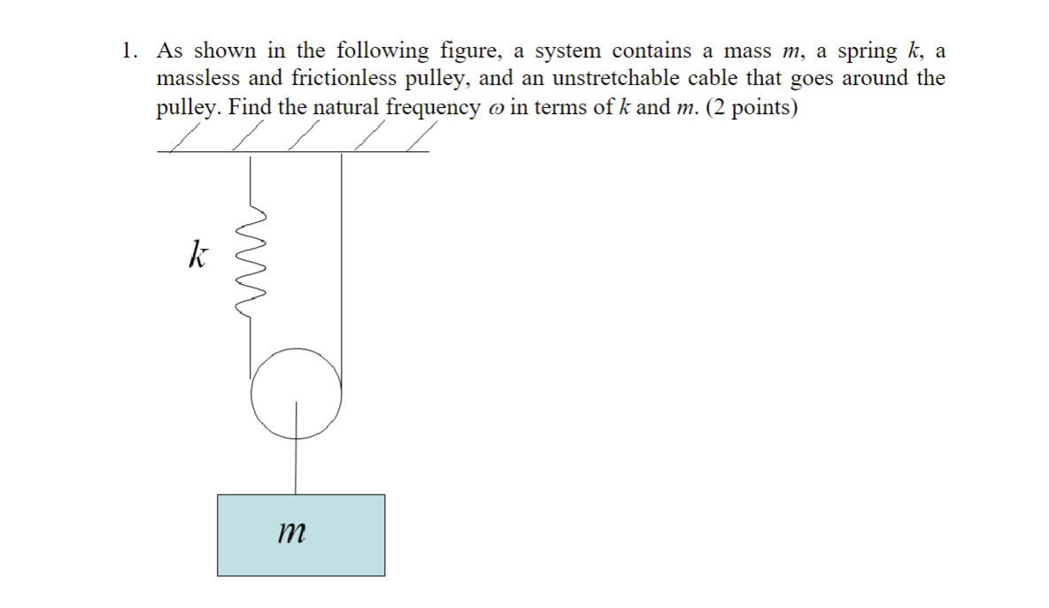 1 . As shown in the following figure, a system