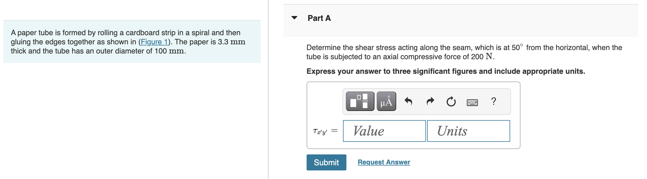 Figure 1 of 1 A paper tube is formed by rolling a