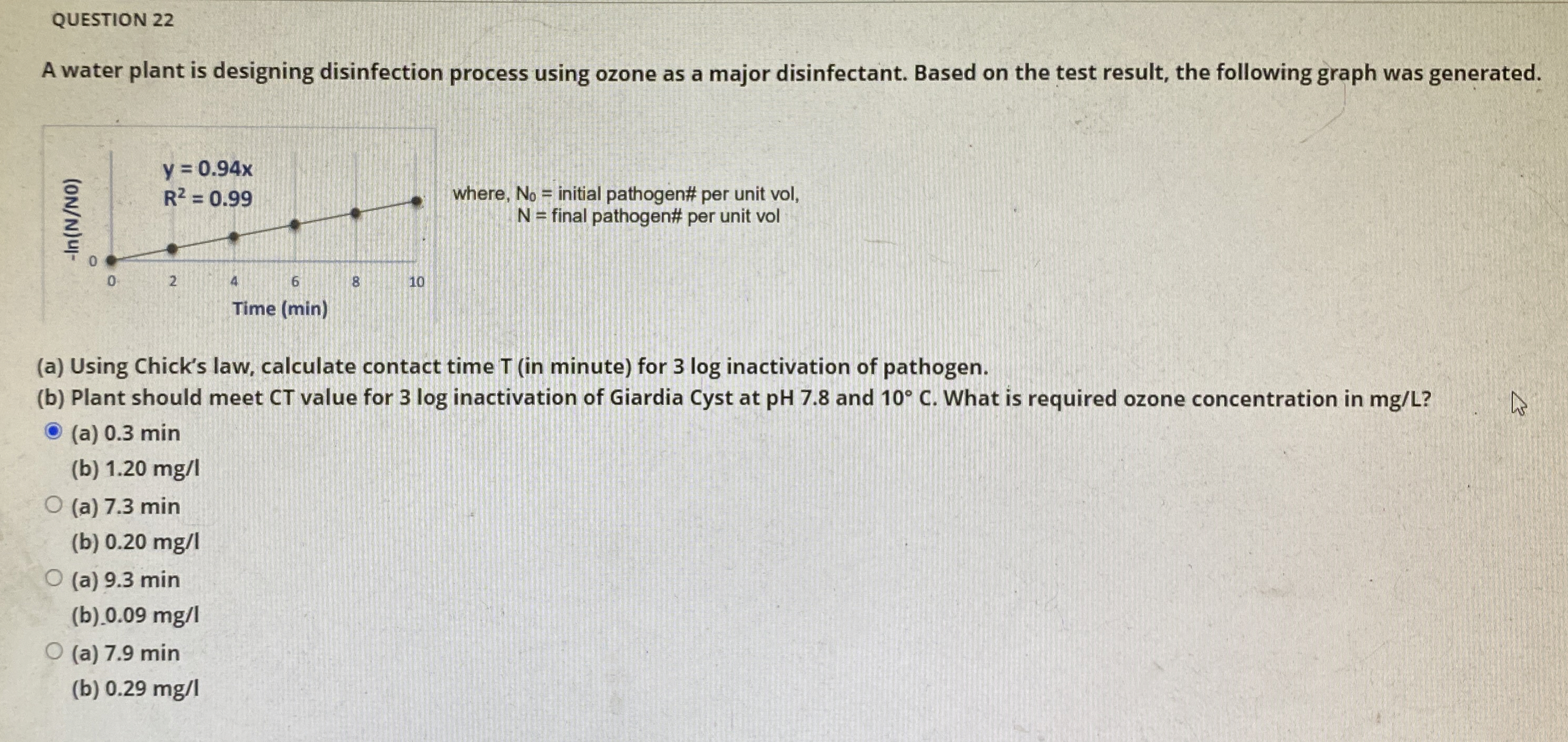 QUESTION 2 2 A water plant is designing