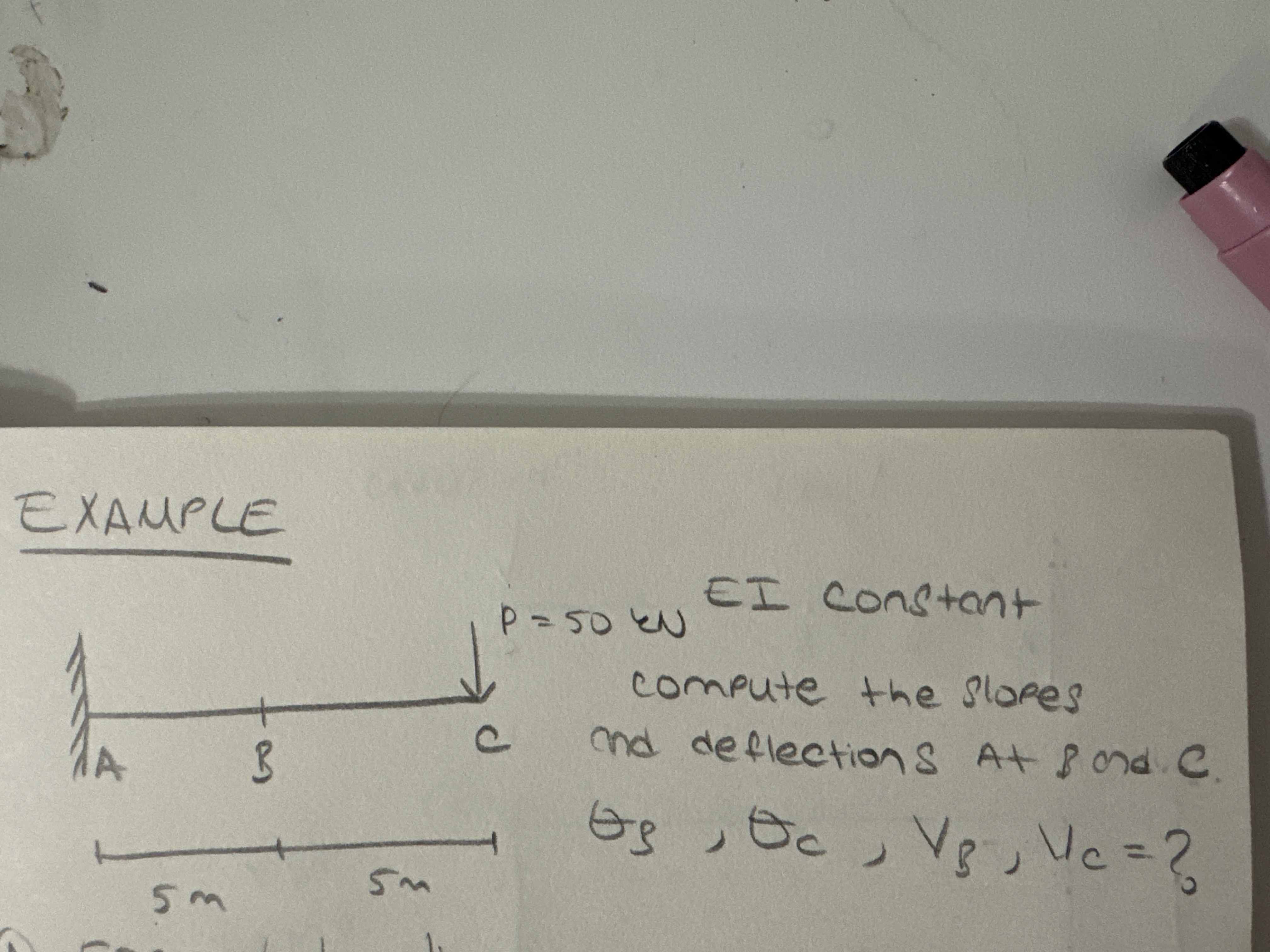 EXAMPLE EI constant compute the slopes and