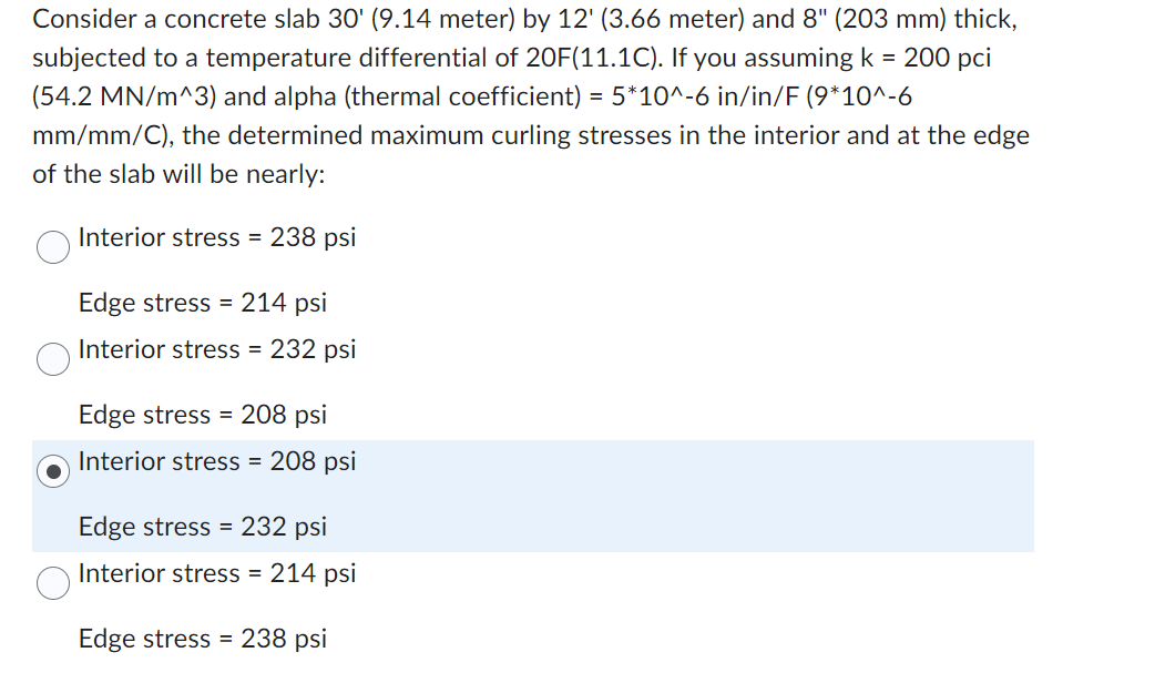 Consider a concrete slab 3 0 ' ( 9 . 1 4 meter )