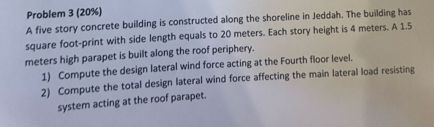 A five story concrete building is constructed