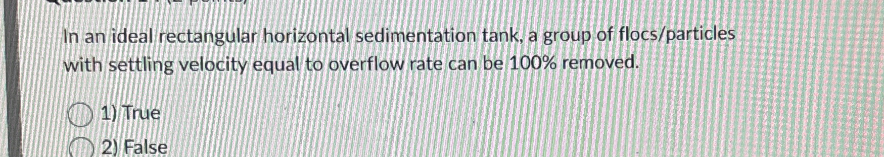 In an ideal rectangular horizontal sedimentation