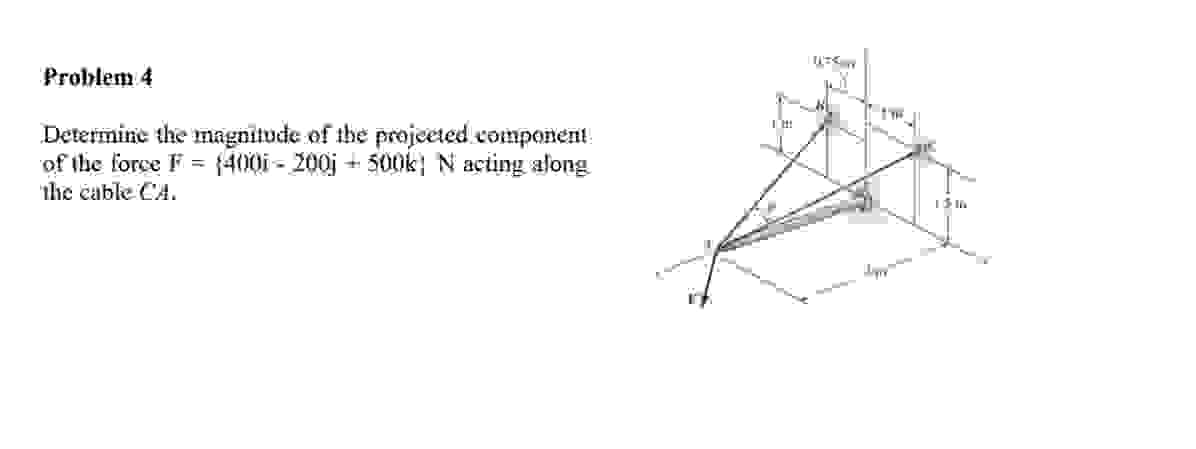 Problem 4 Deternine the magnitude of the project