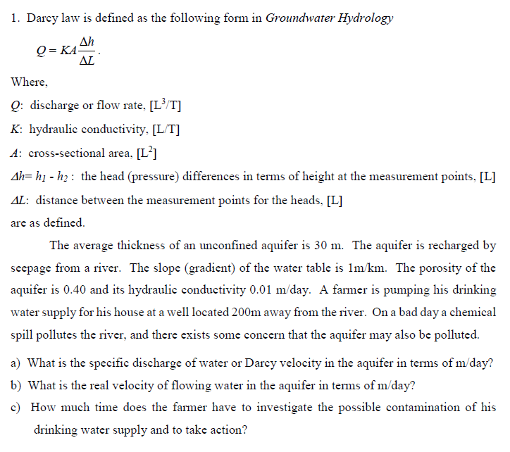 A question related to flow through porous media