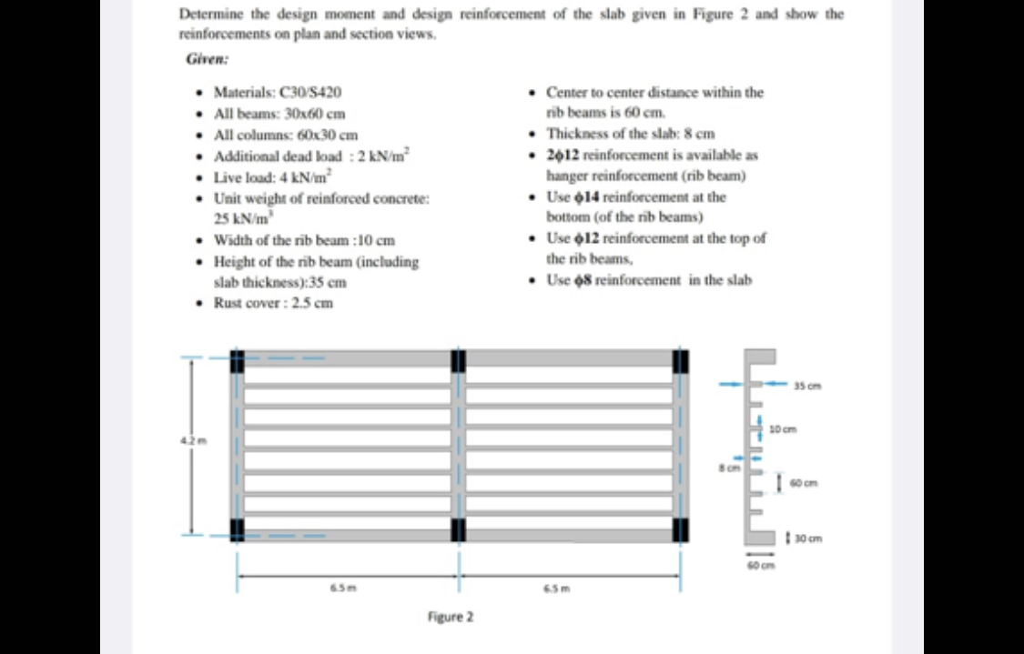 Determine the design moment and design