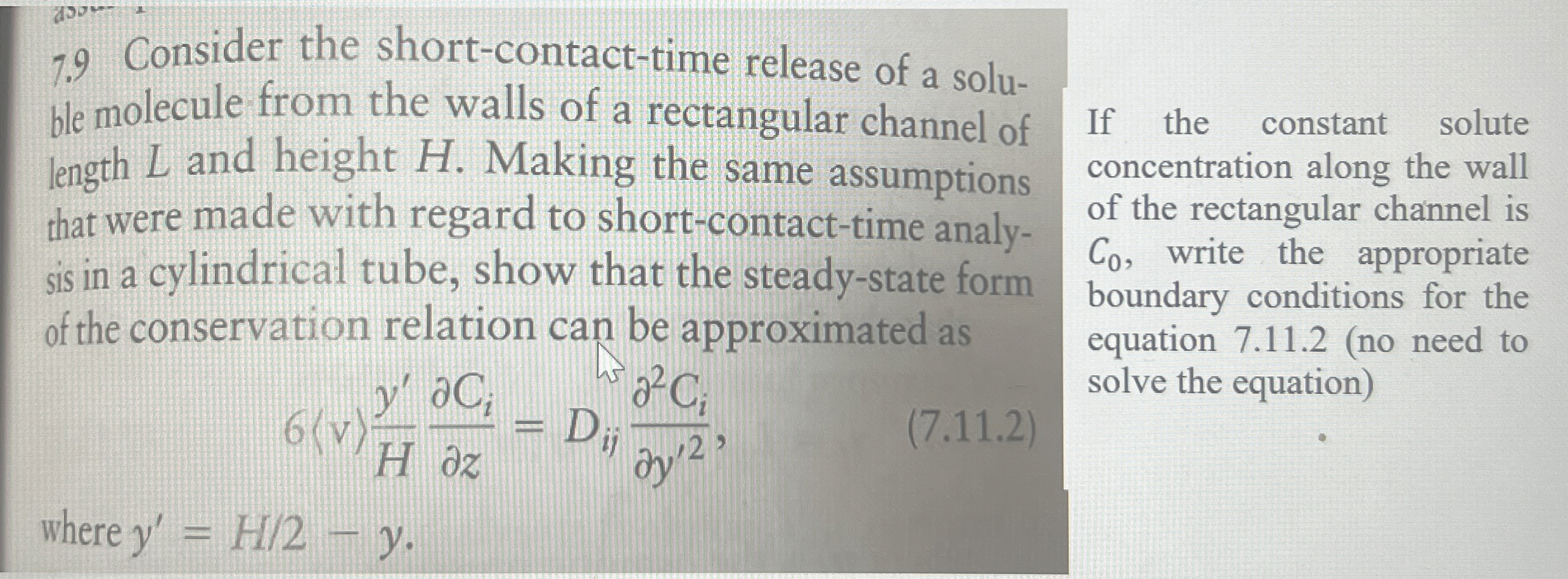 If the constant solute concentration along the