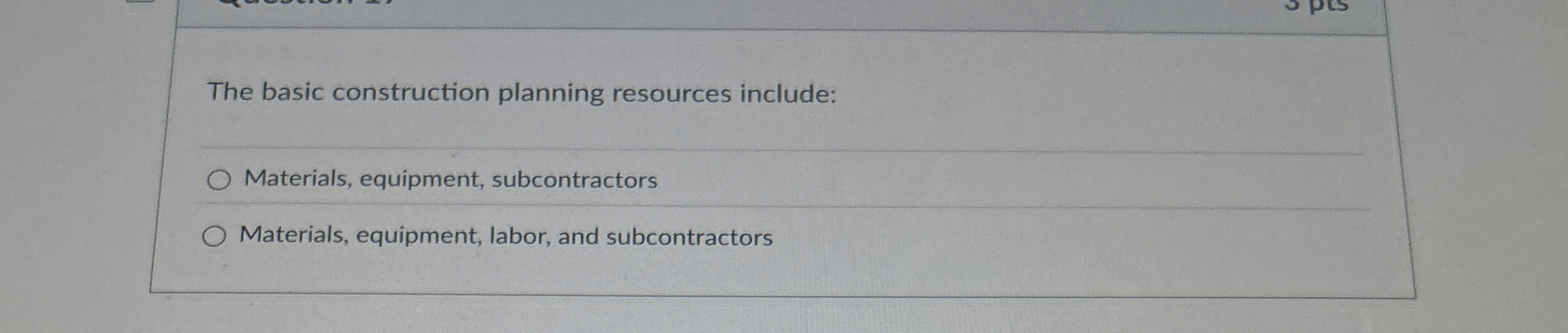 The basic construction planning resources