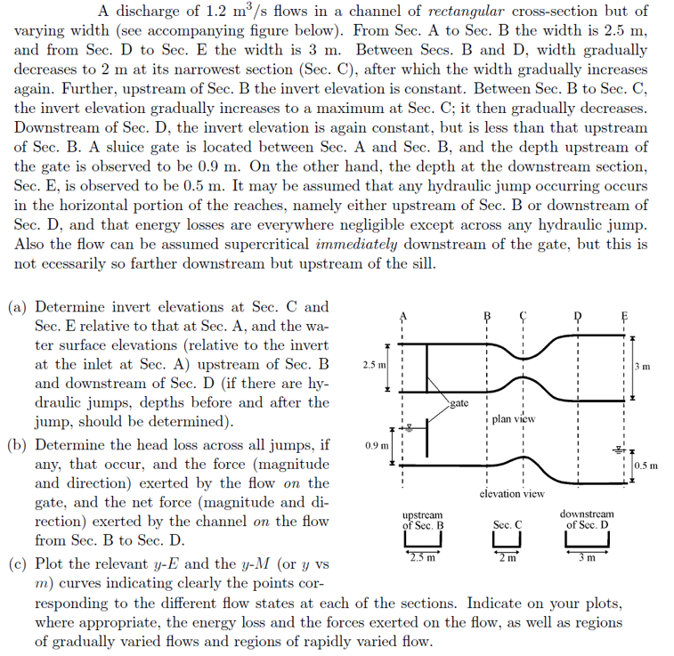 A discharge of \ ( 1 . 2 \ mathrm { ~m } ^ { 3 }