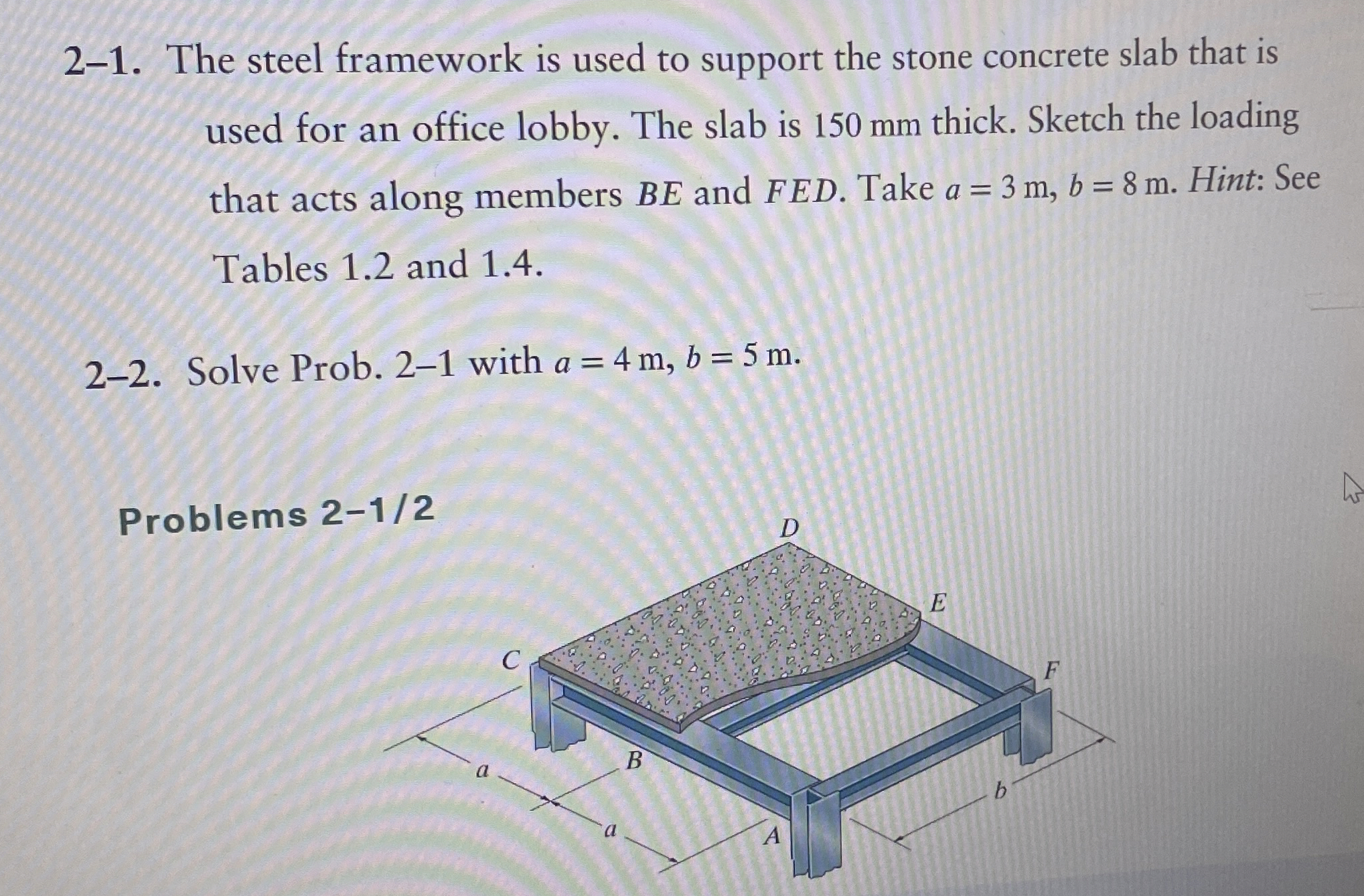 2 - 1 . The steel framework is used to support