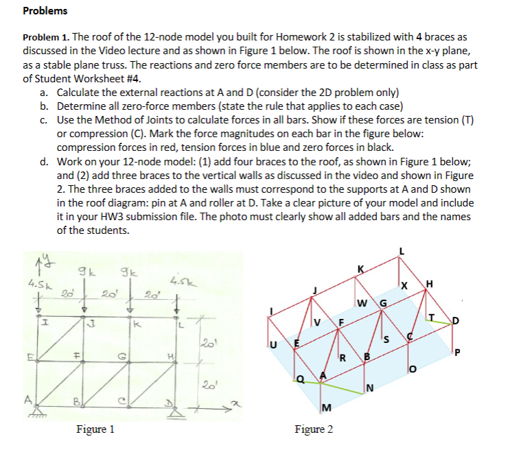 Problems Problem 1 . The roof of the 1 2 - node
