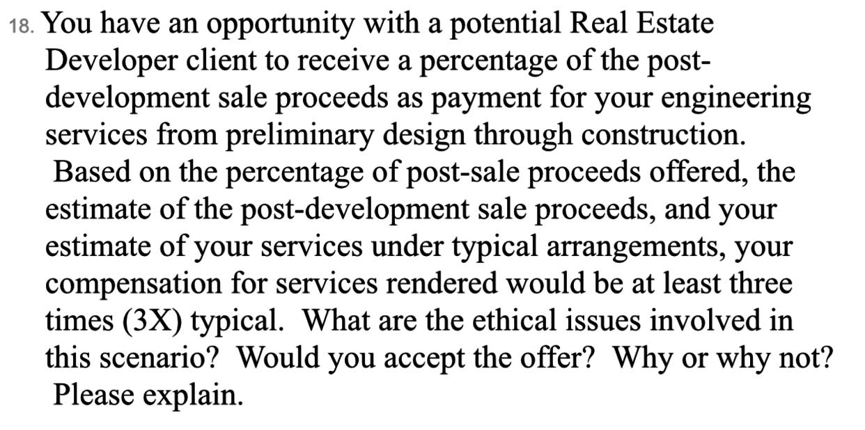 You have an opportunity with a potential Real