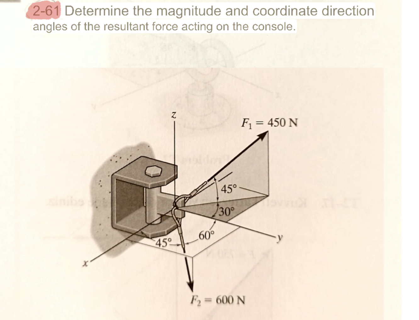 2 - 6 1 Determine the magnitude and coordinate