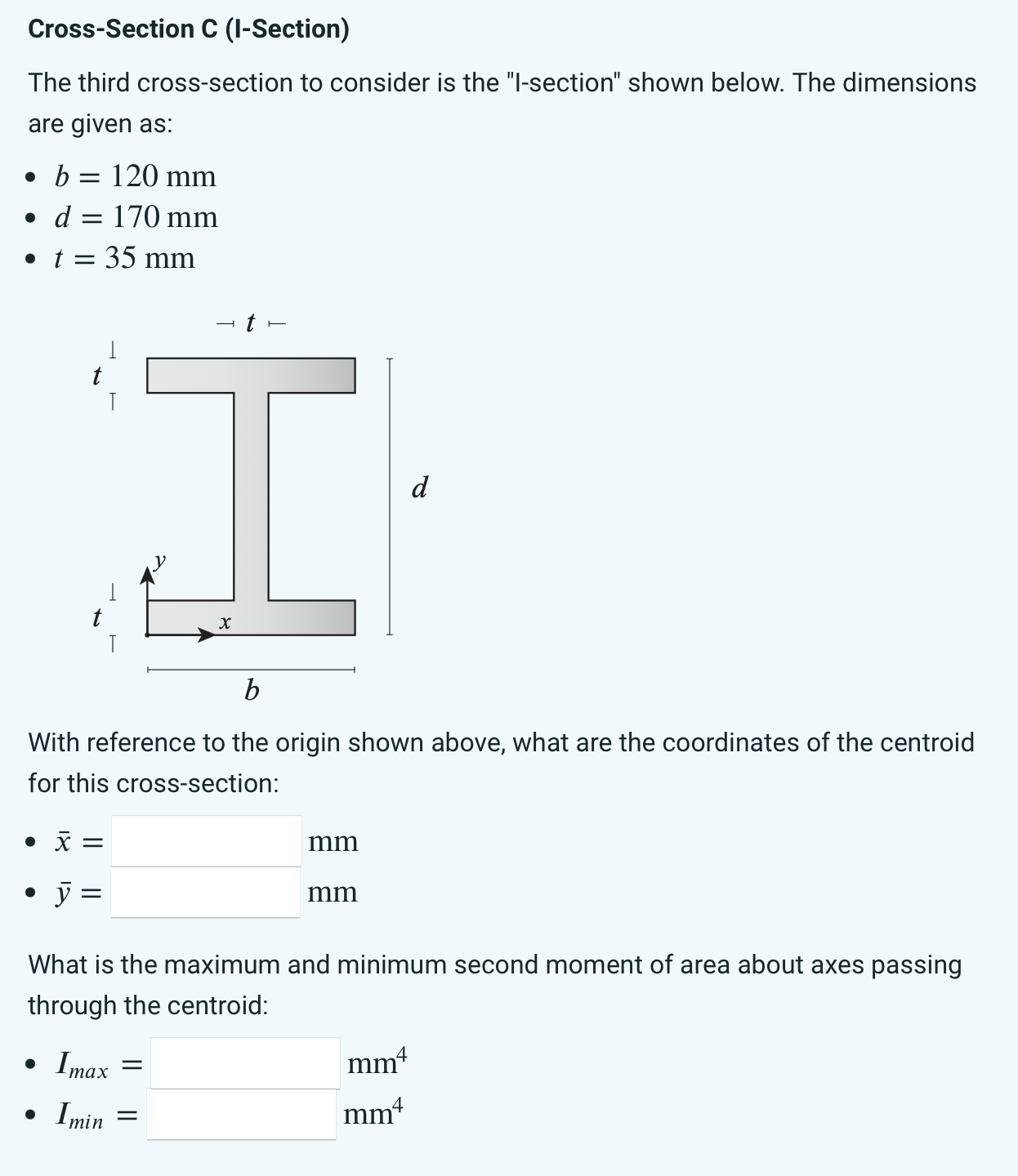 tCross - Section C ( I - Section ) The third
