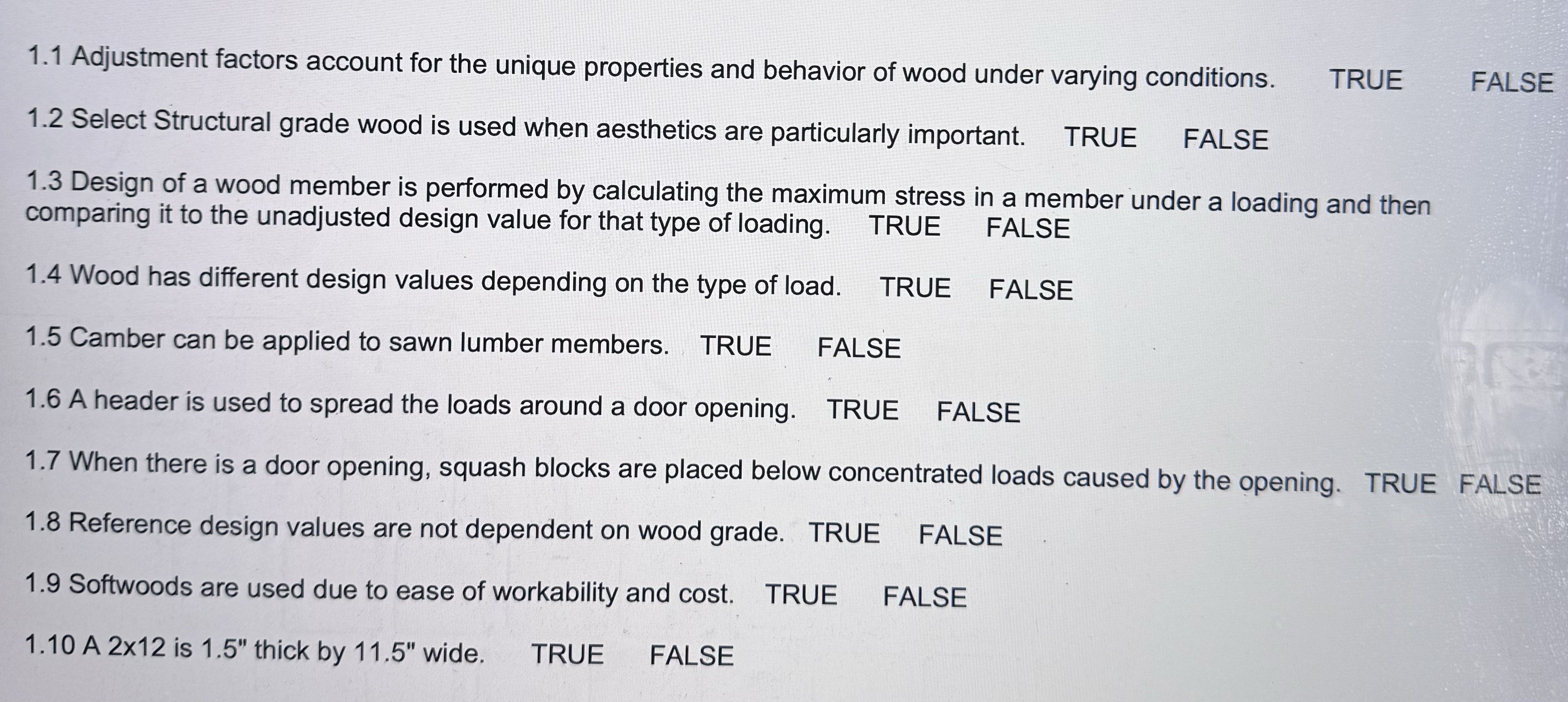 1 . 1 Adjustment factors account for the unique