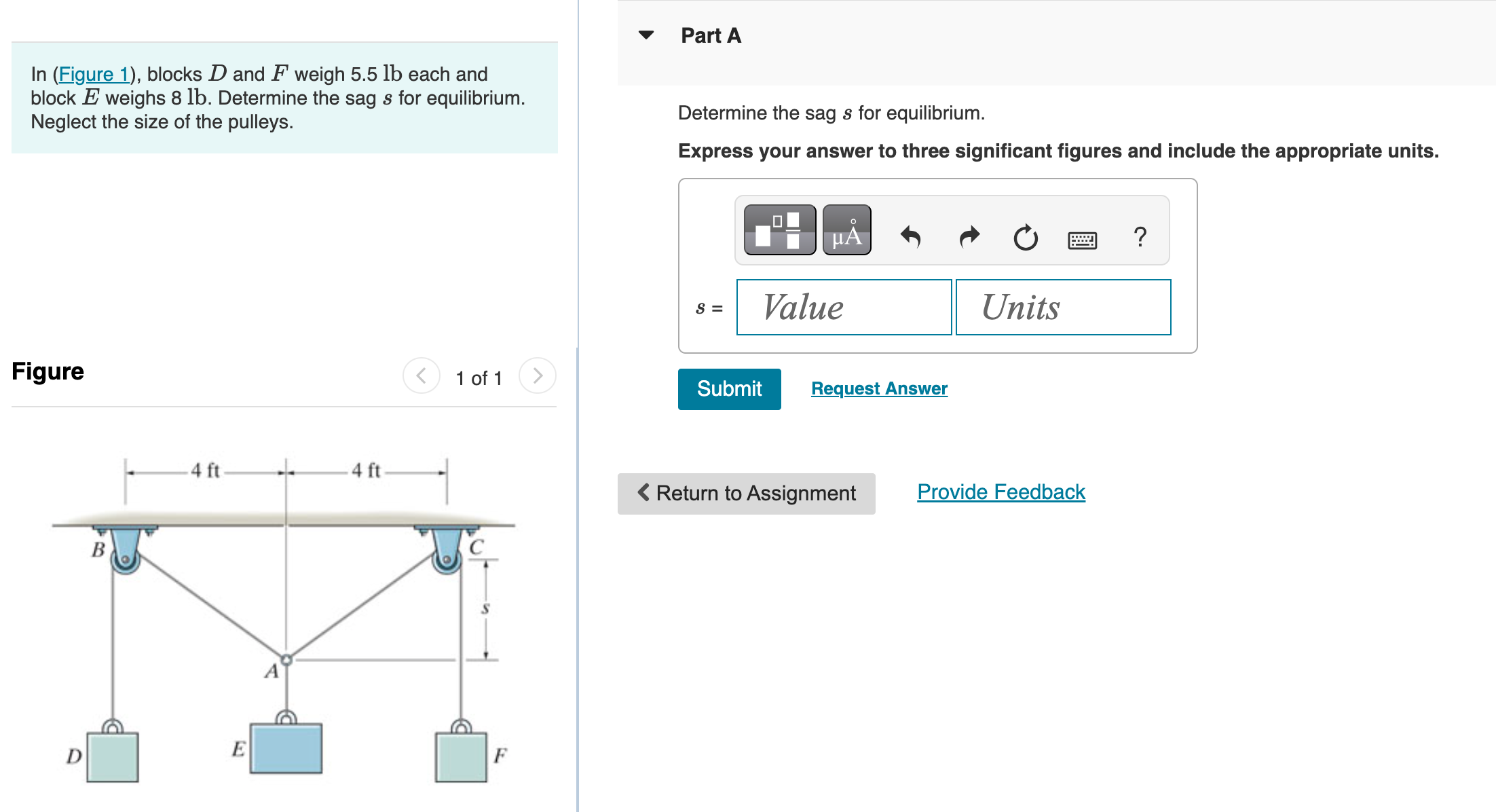 In ( Figure 1 ) , blocks D and F weigh 5 . 5 l b