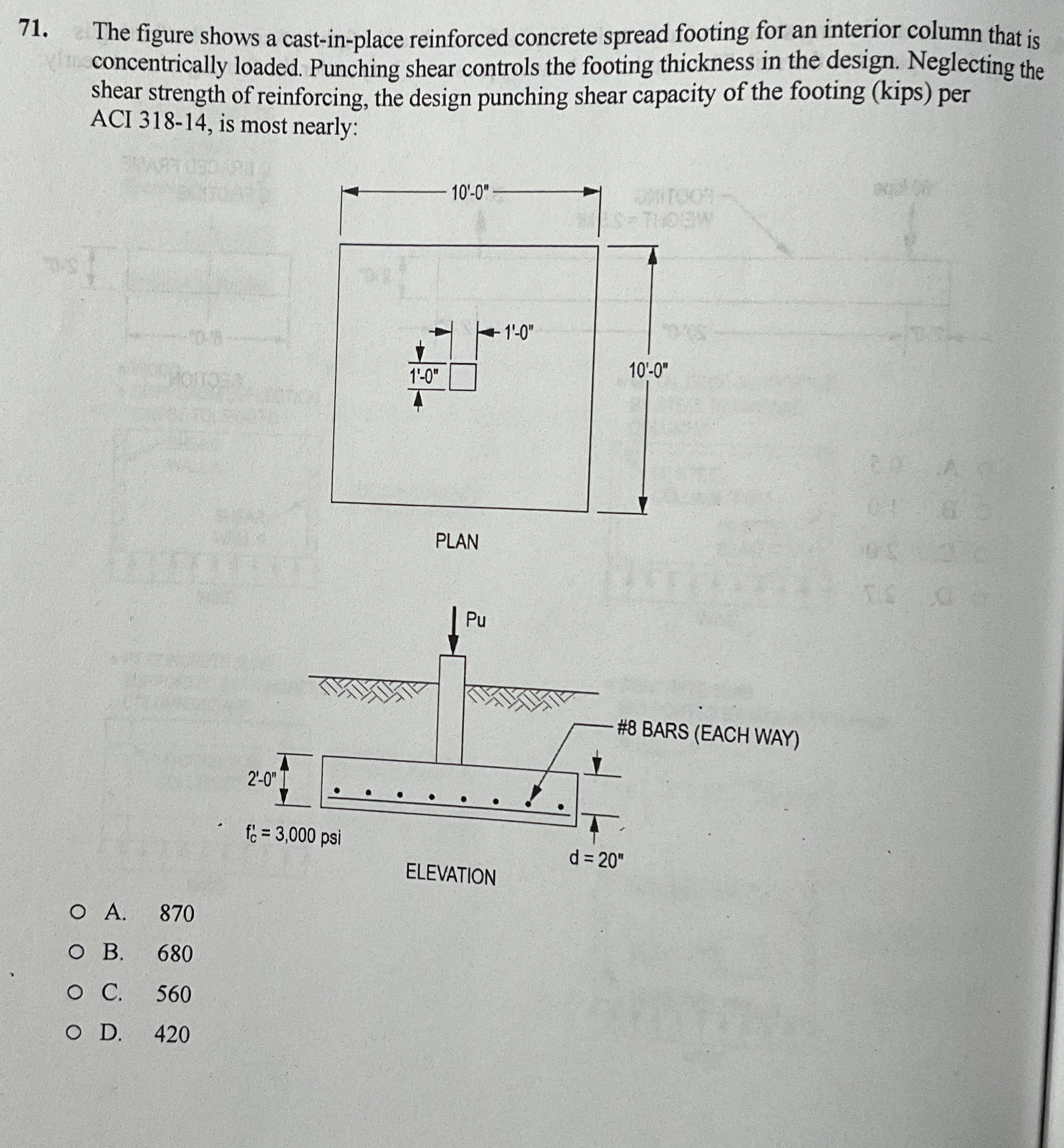 The figure shows a cast - in - place reinforced