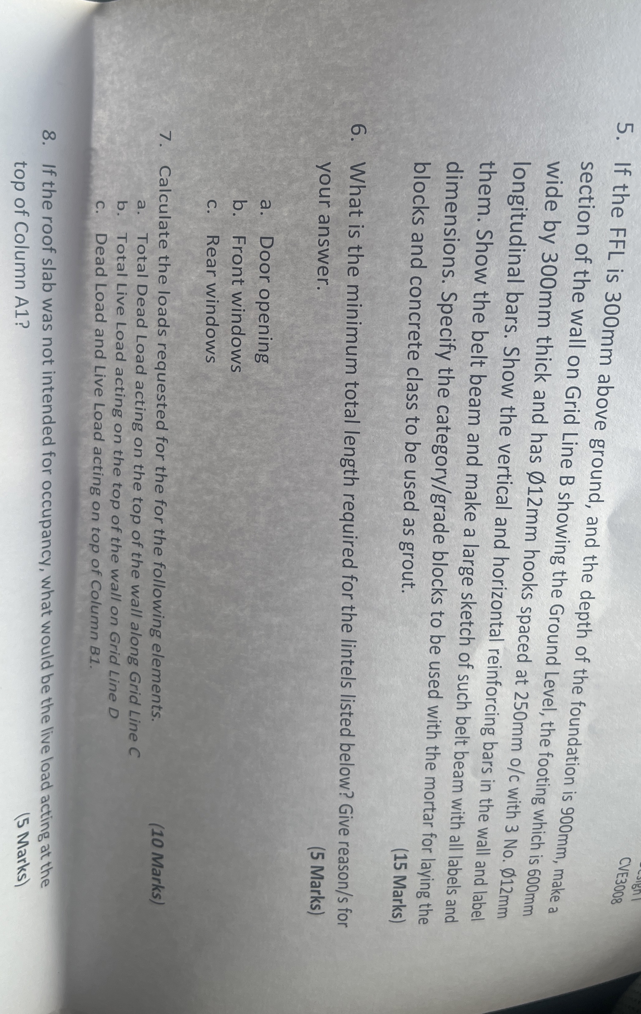 If the FFL is 3 0 0 mm above ground, and the