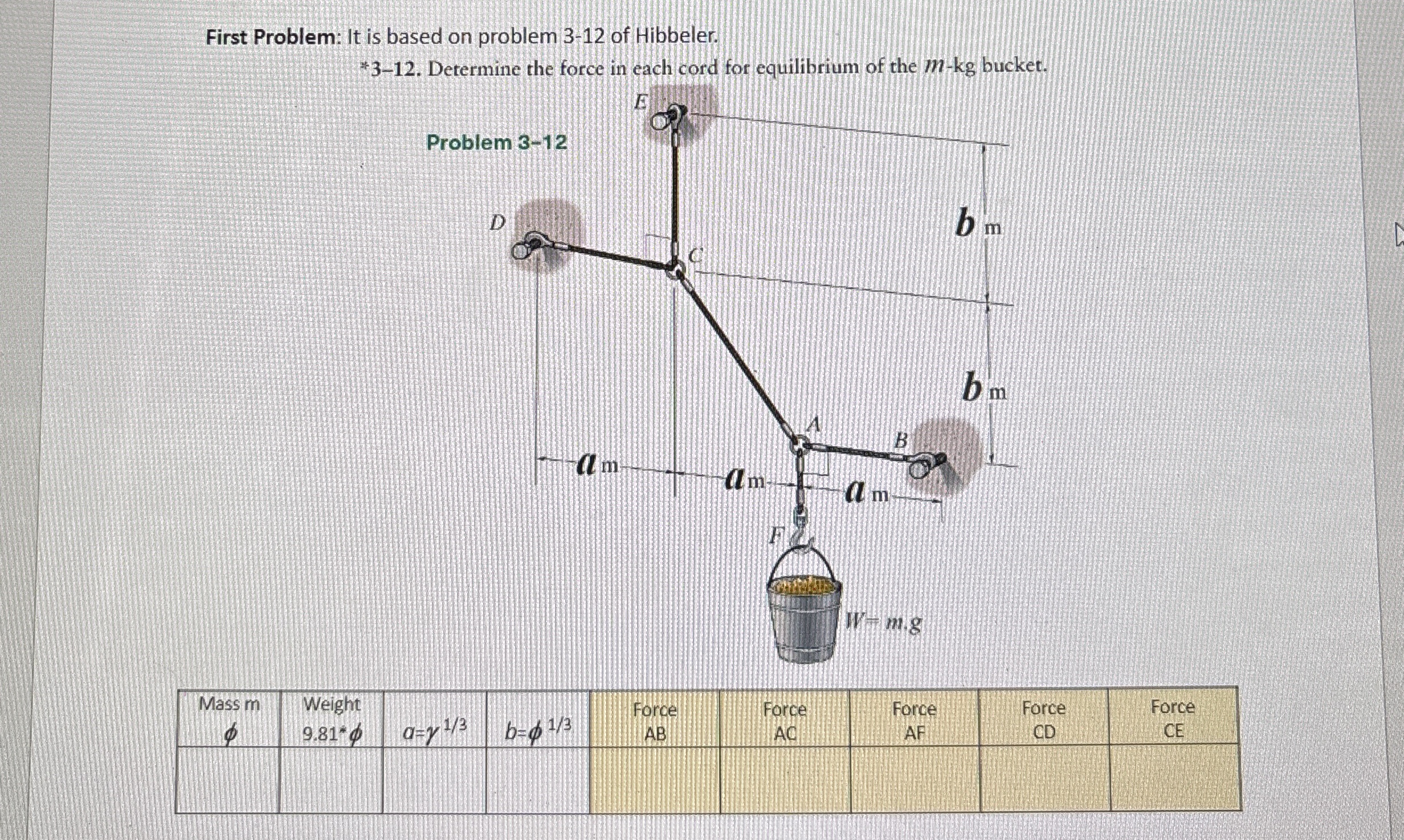 First Problem: It is based on problem 3 - 1 2 of