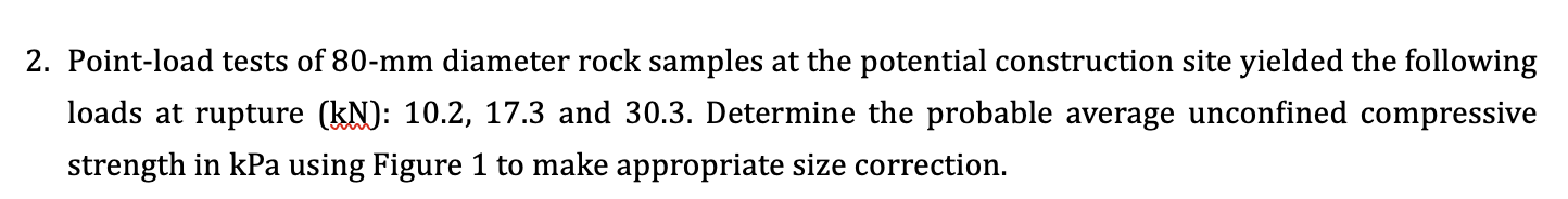 Point - load tests of 8 0 - m m diameter rock