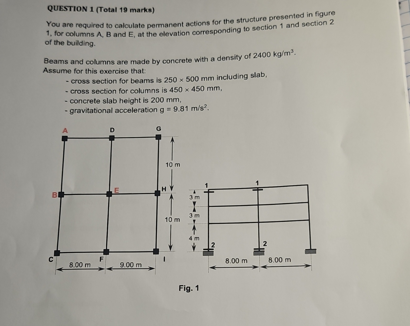 QUESTION 1 ( Total 1 9 marks ) You are required