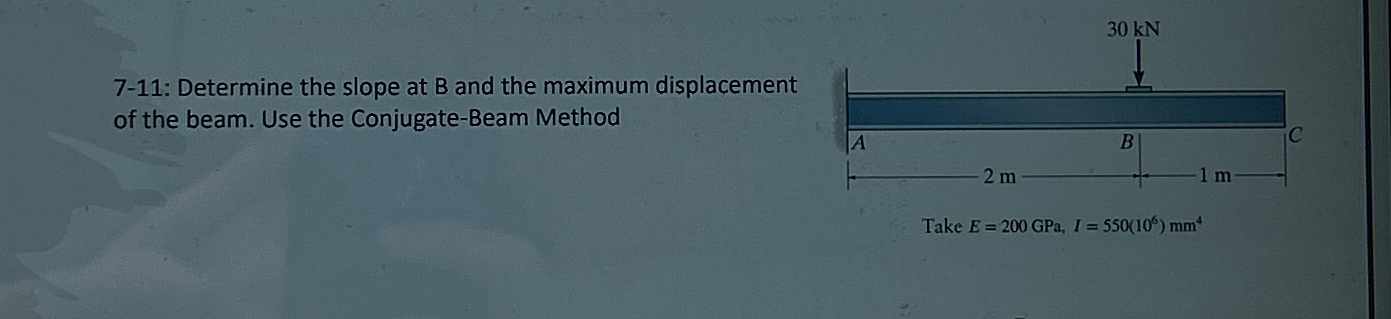 7 - 1 1 : Determine the slope at B and the