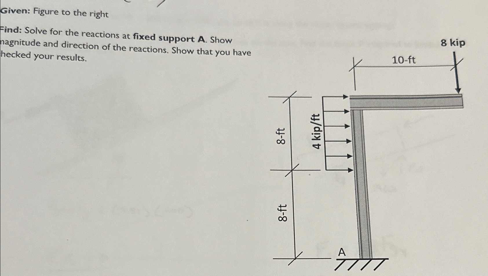 Given: Figure to the right Find: Solve for the