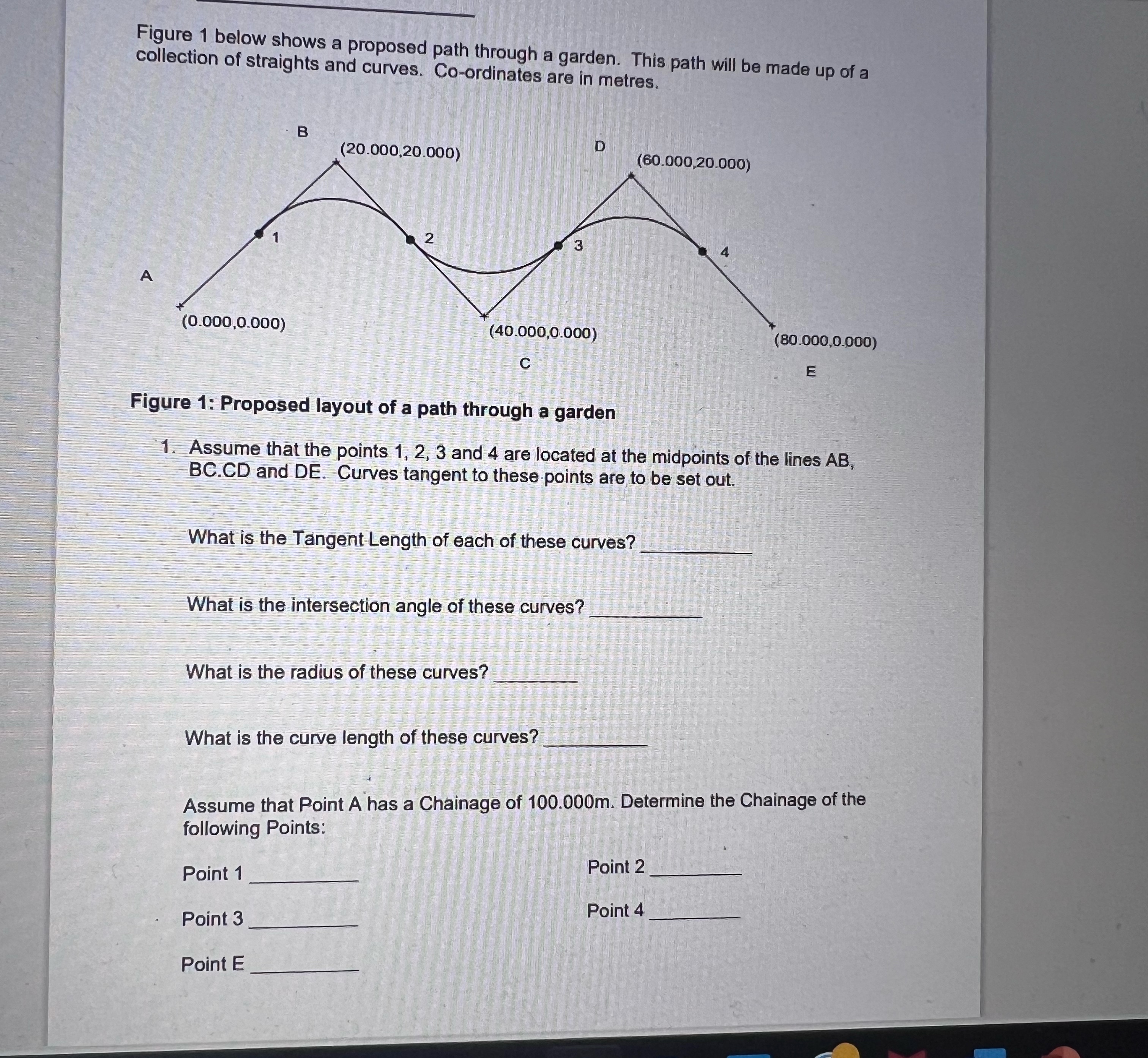 Figure 1 below shows a proposed path through a