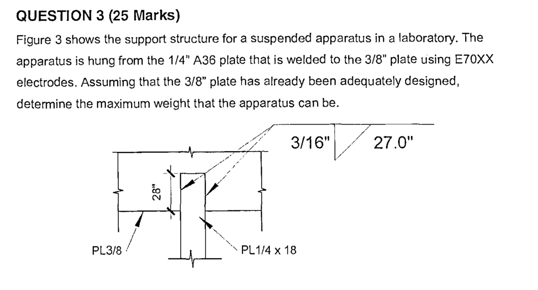 QUESTION 3 ( 2 5 Marks ) Figure 3 shows the