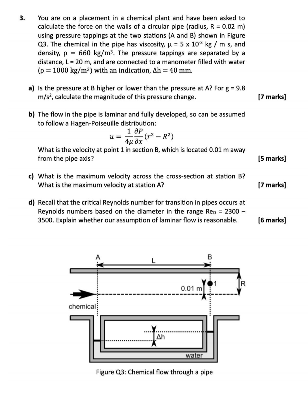 You are on a placement in a chemical plant and
