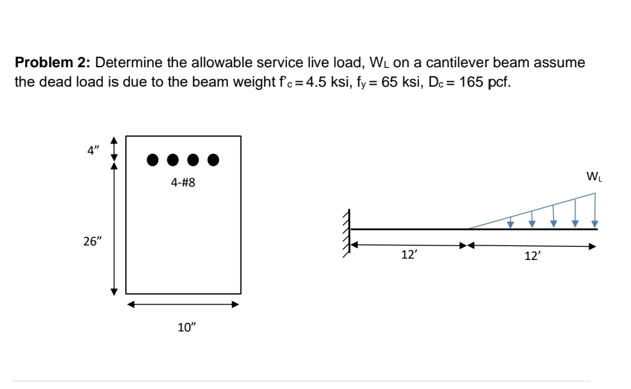 Problem 2 : Determine the allowable service live