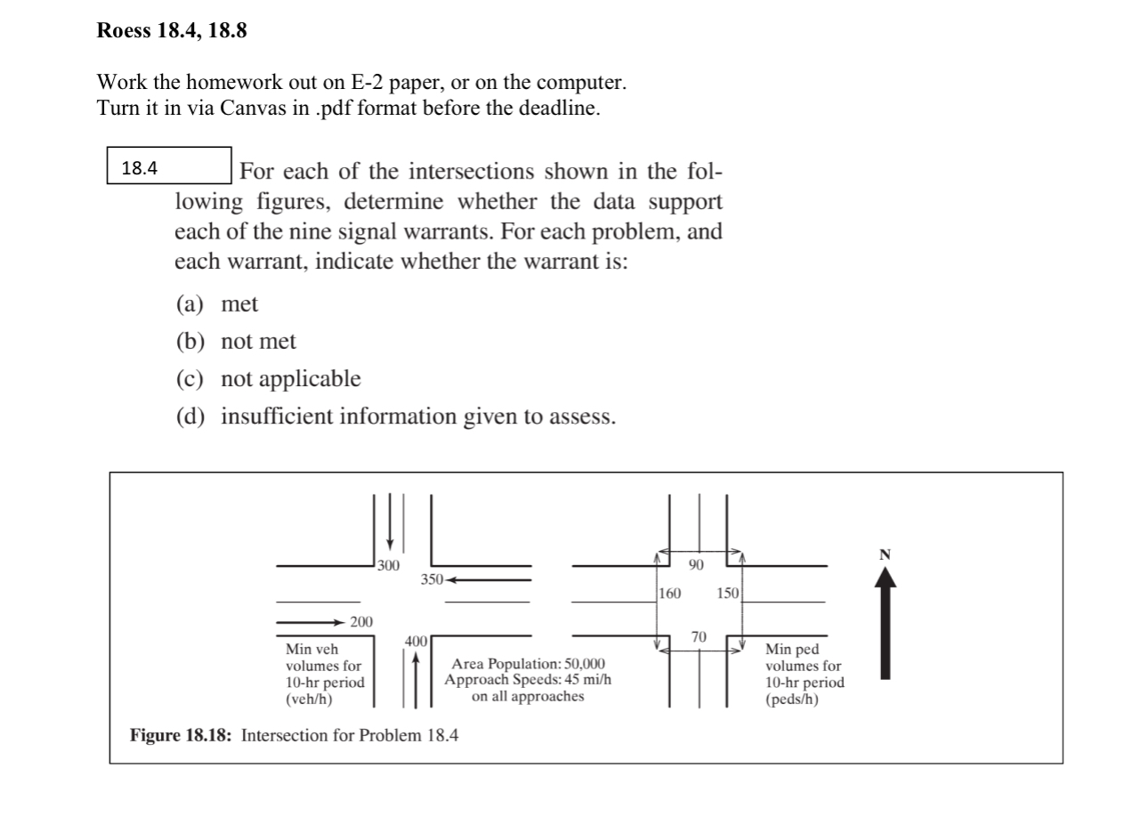 Roess 1 8 . 4 , 1 8 . 8 Work the homework out on