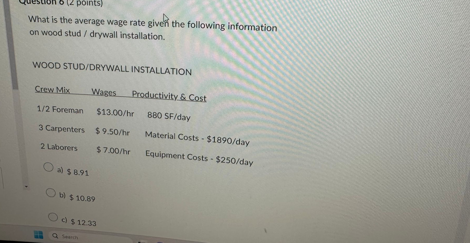 What is the average wage rate givent the