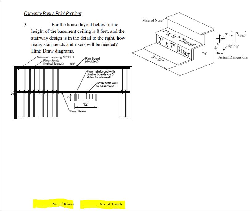 Carpentrv Bonus Point Problem: For the house
