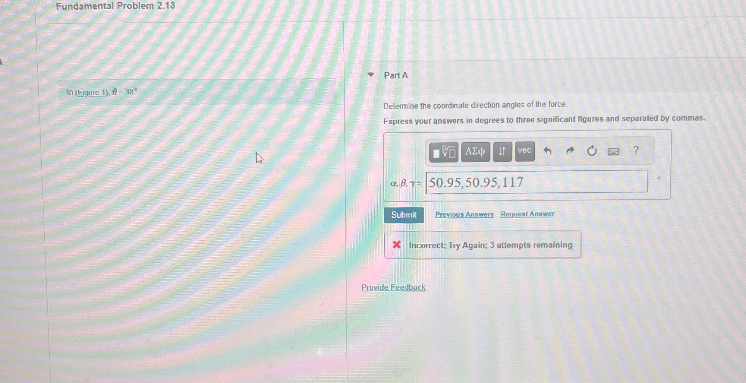 Fundamental Problem 2 . 1 3 In ( Figure 1 ) = 3 8