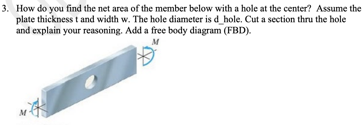 How do you find the net area of the member below