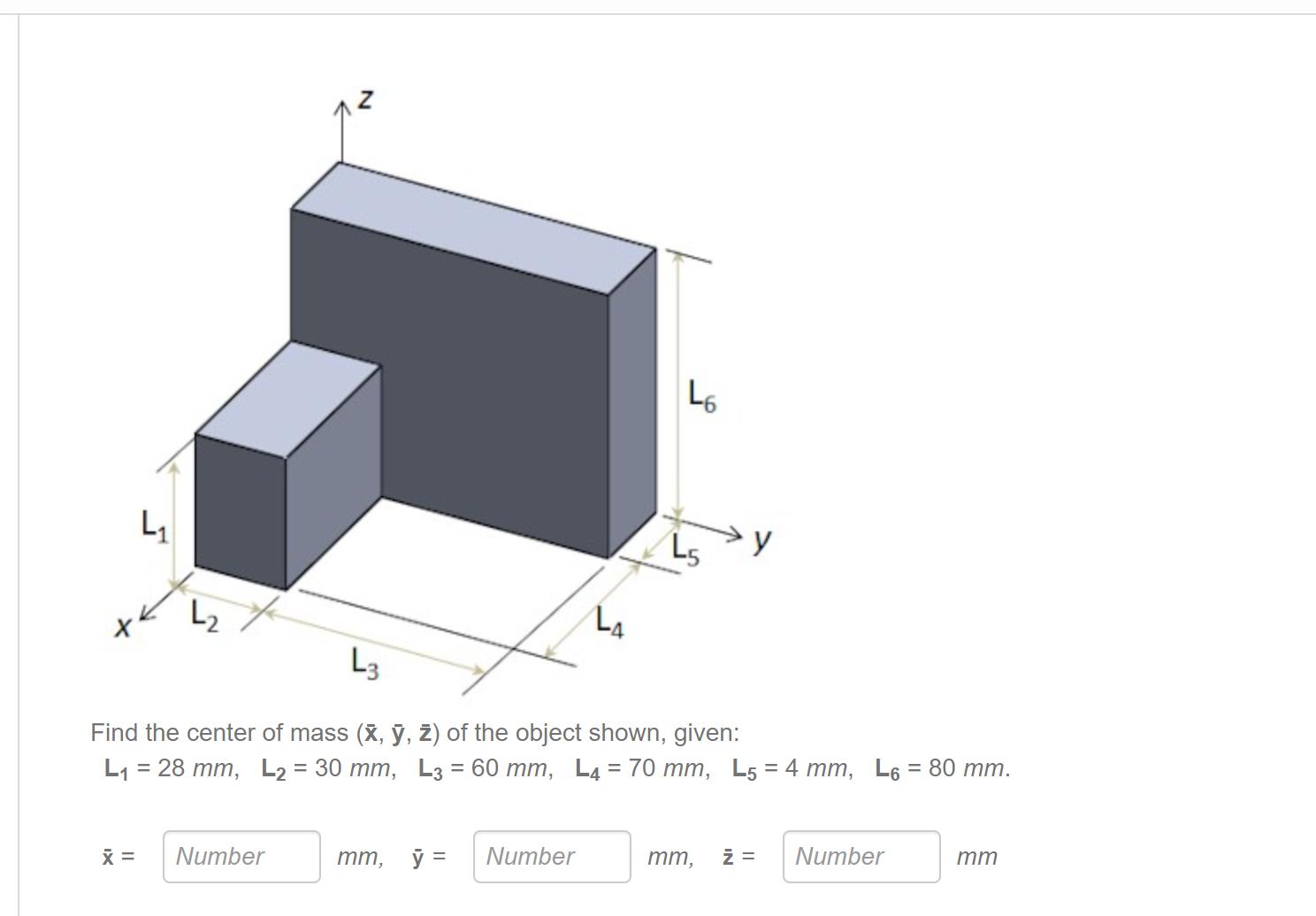 Find the center of mass ( x , b a r ( y ) , b a r