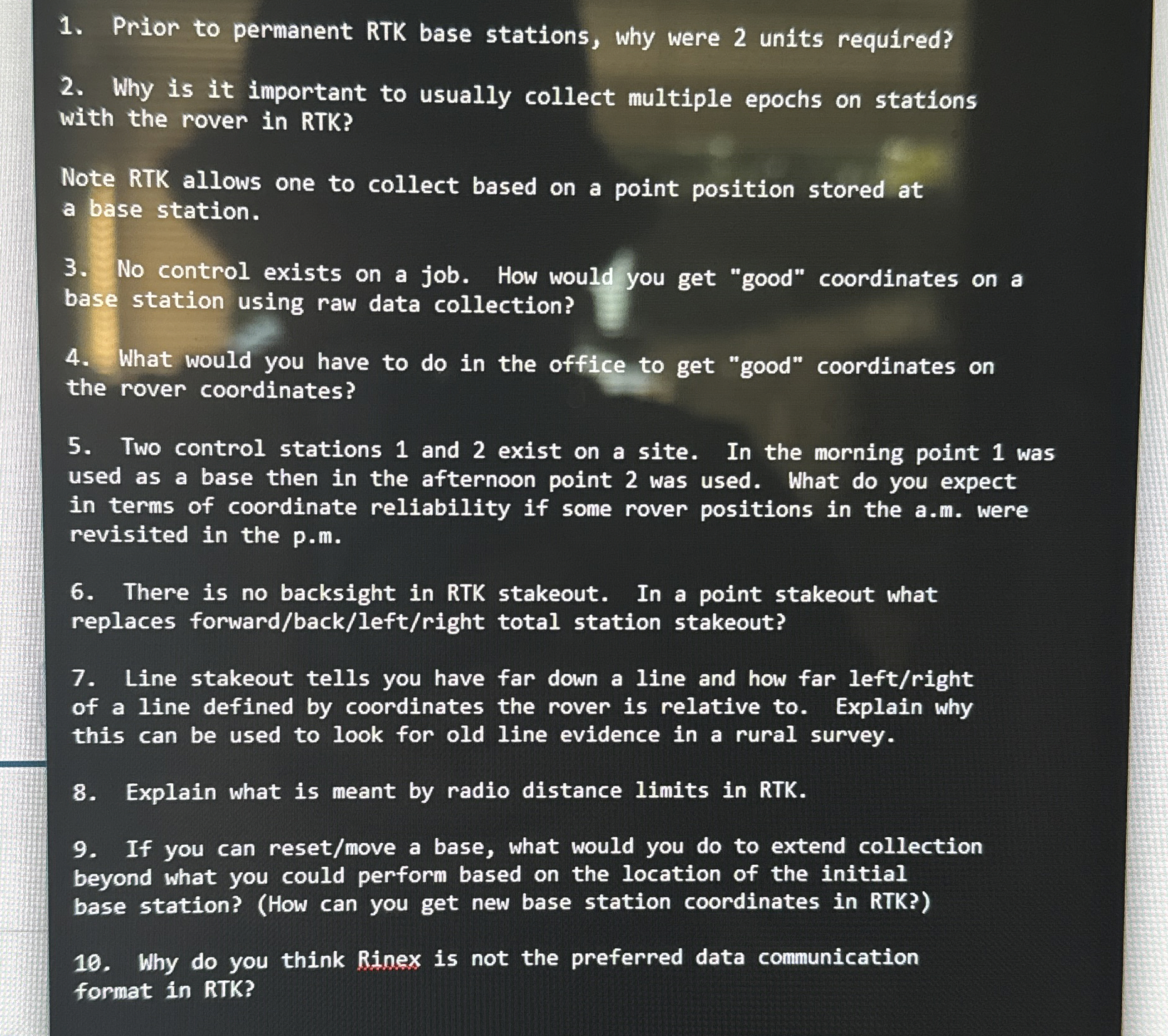 Prior to permanent RTK base stations, why were 2
