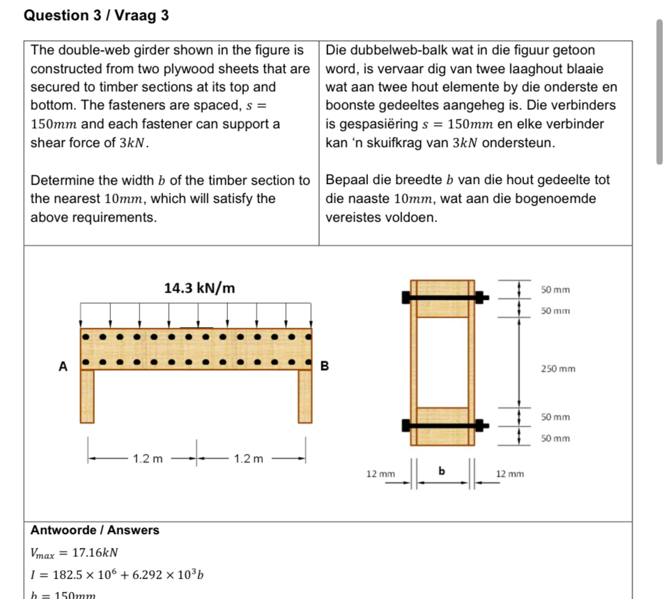 Question 3 / Vraag 3