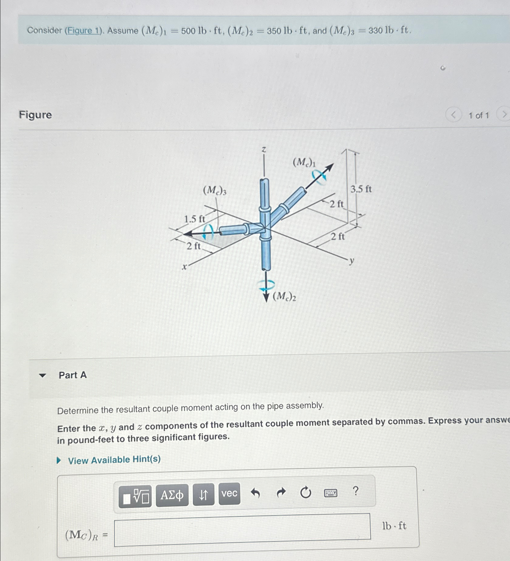 Consider ( Figure 1 ) . Assume ( M c ) 1 = 5 0 0