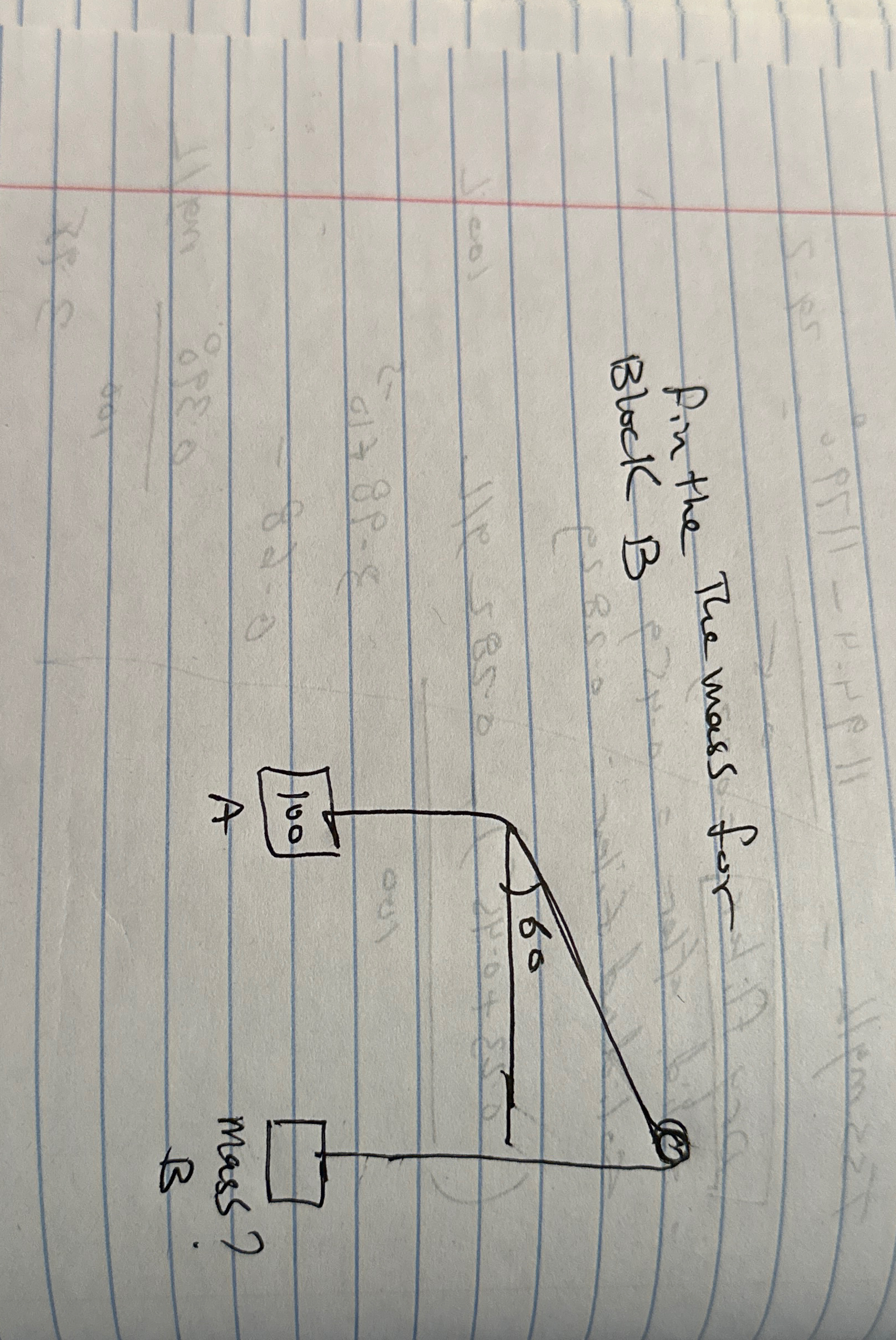 fin the The mass for Block B