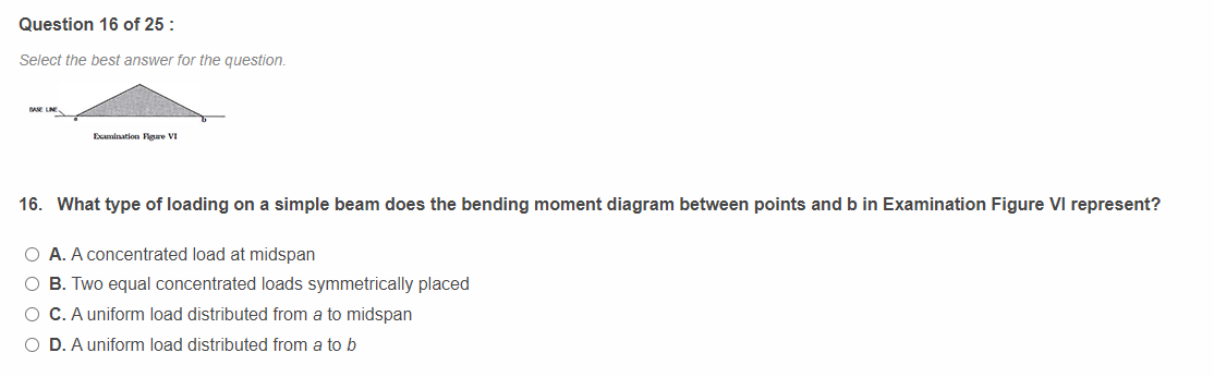 Question 1 6 of 2 5 : Select the best answer for