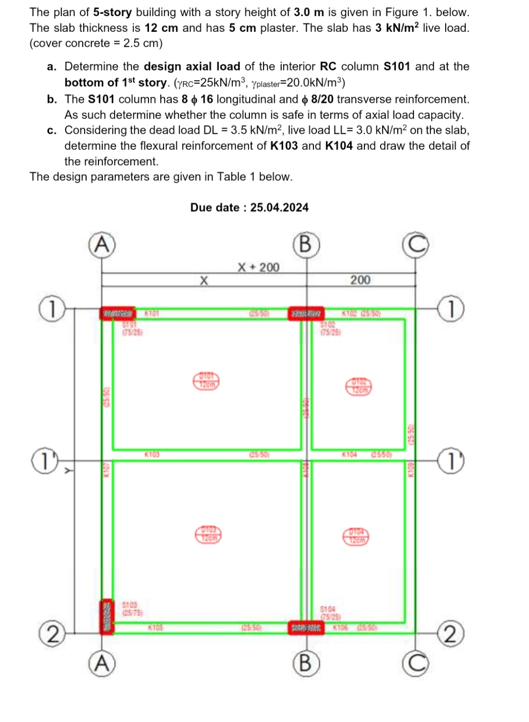 The plan of 5 - story building with a story