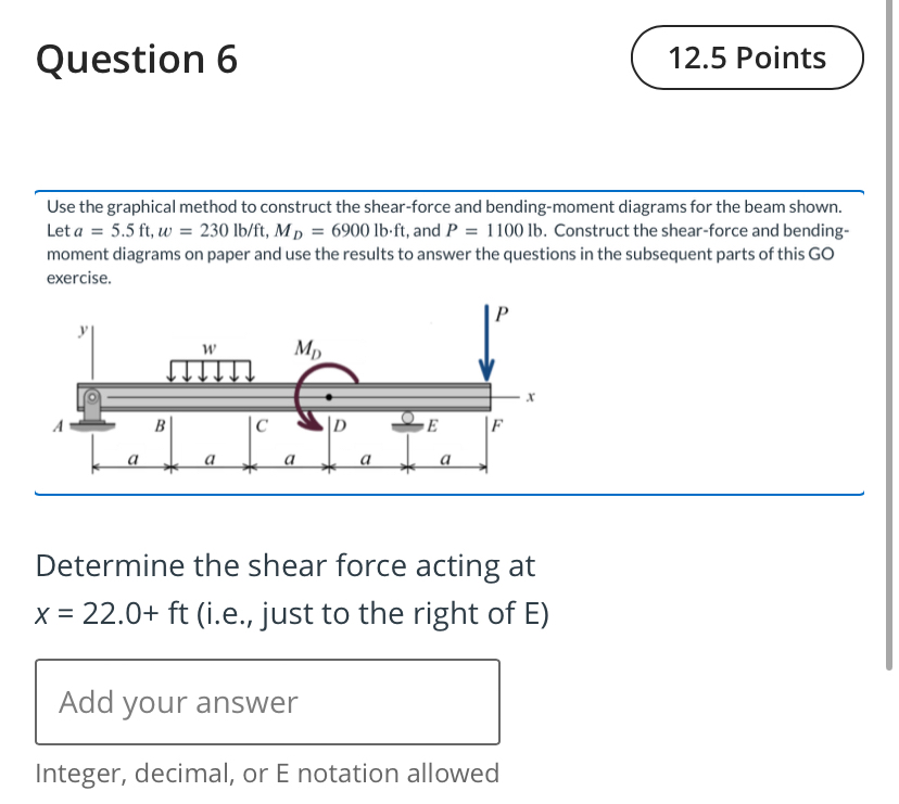 Question 6 Use the graphical method to construct