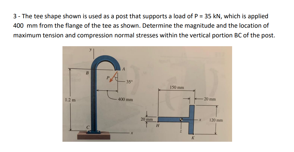 I need help ASAP please 3 - The tee shape shown