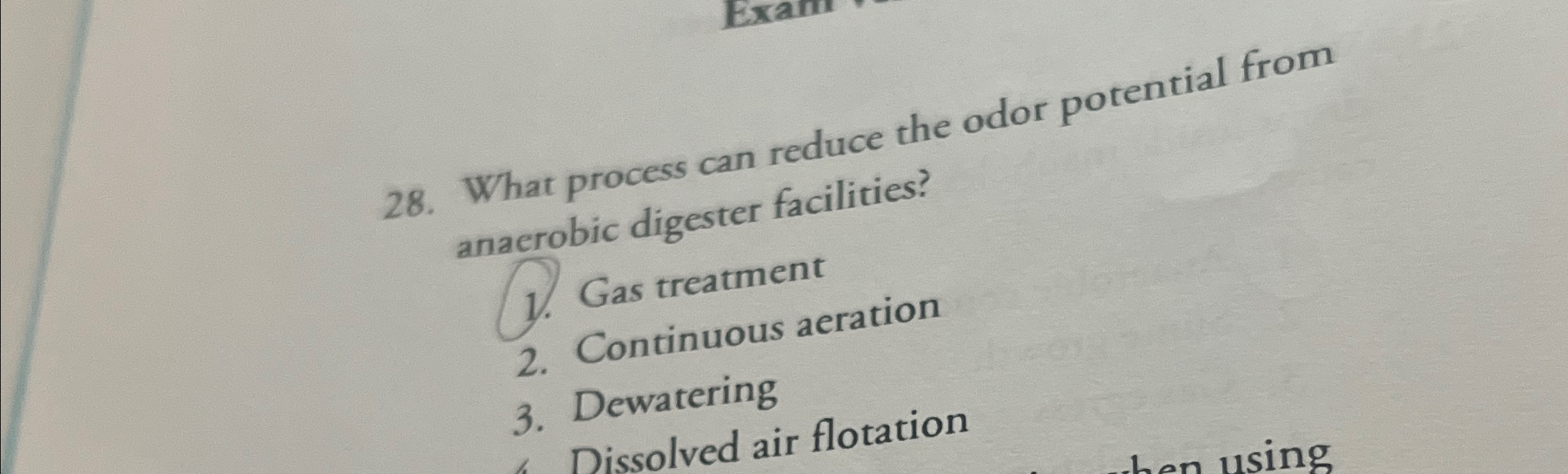 What process can reduce the odor potential from